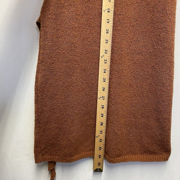 Free People Beach Poppy Sweater Mini Dress Women Small Rust V-Neck Sleeveless - Picture 10 of 16